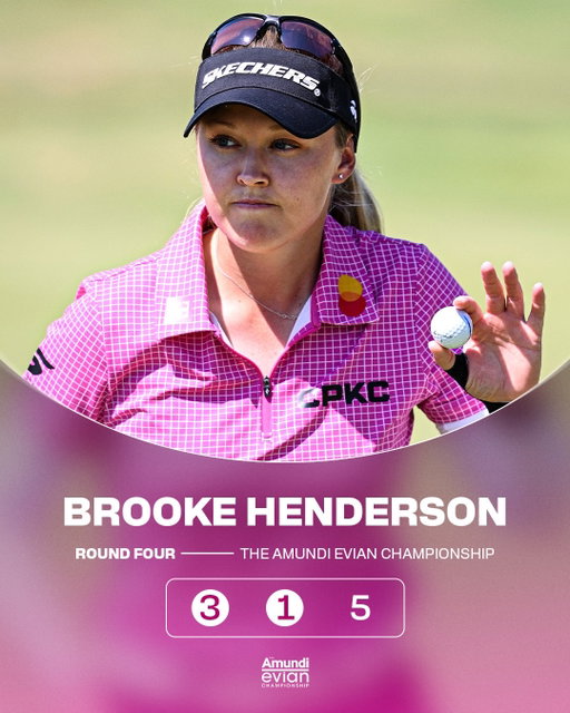 FOUR-UNDER IN THREE 🤯
 
Brooke goes eagle-ace to finish her front nine and close gap to 1 stroke 💪