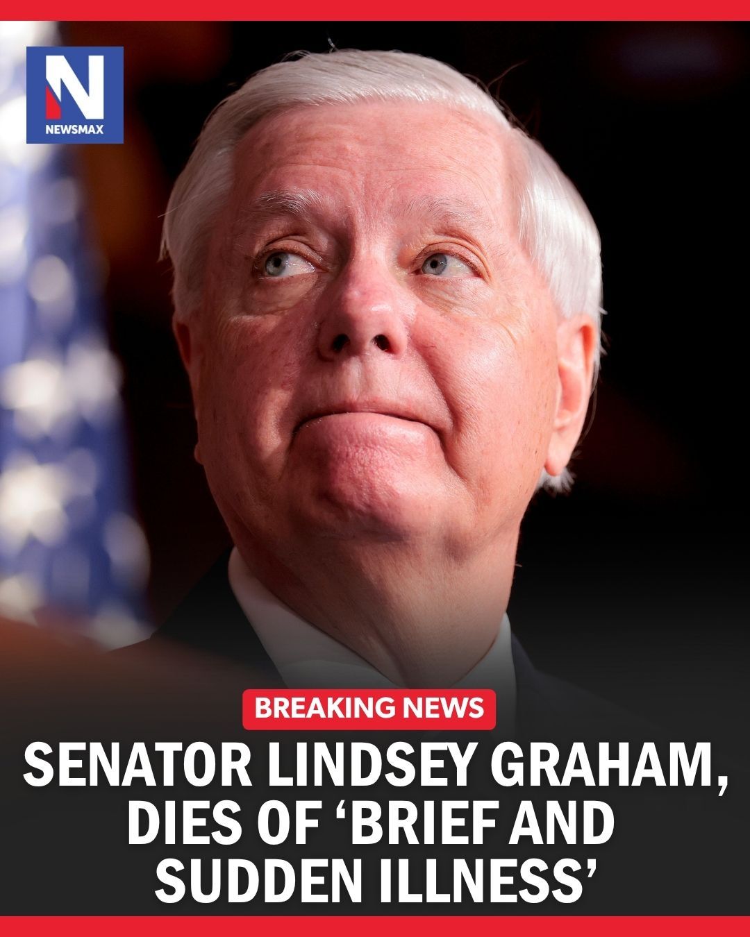 BREAKING NEWS: Sen. Lindsey Graham, one of President Donald Trump's closest allies in Congress, died Saturday evening after a "brief and sudden illness," his office said in a statement posted on social media. He was 71. ⁣
⁣
For more info on this story, please visit the link in our bio or Newsmax.com.