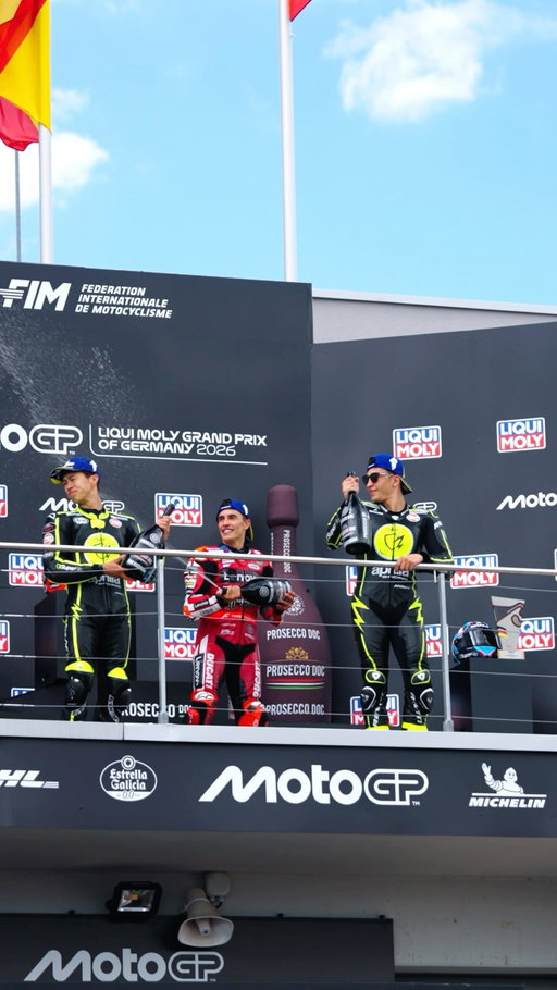 Marc uses “Prosecco spray” - it’s super effective! 

#GermanGP