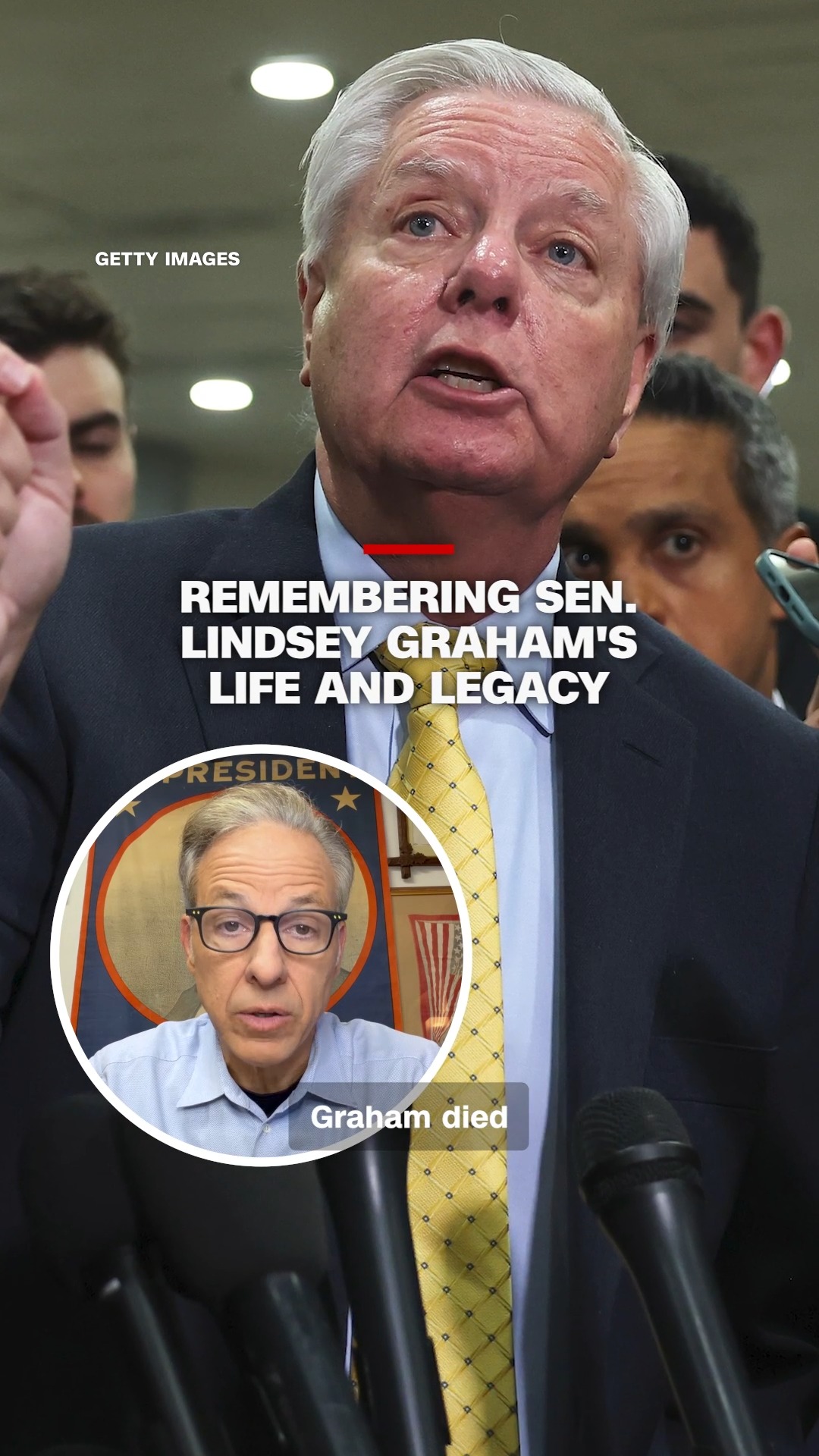 CNN's Jake Tapper reports on the legacy Senator Lindsey Graham (R-SC) will leave behind after his office said he died of a "brief and sudden illness." Graham was 71 years old.

Tap the link in bio for more.