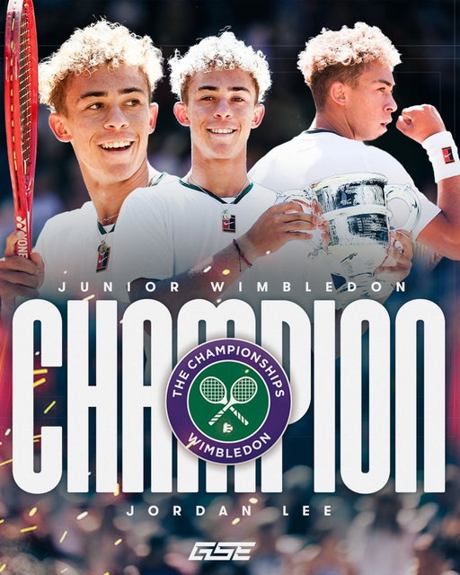 Junior Wimbledon Champion 🏆 The future is bright! @jordan_lee_tennis