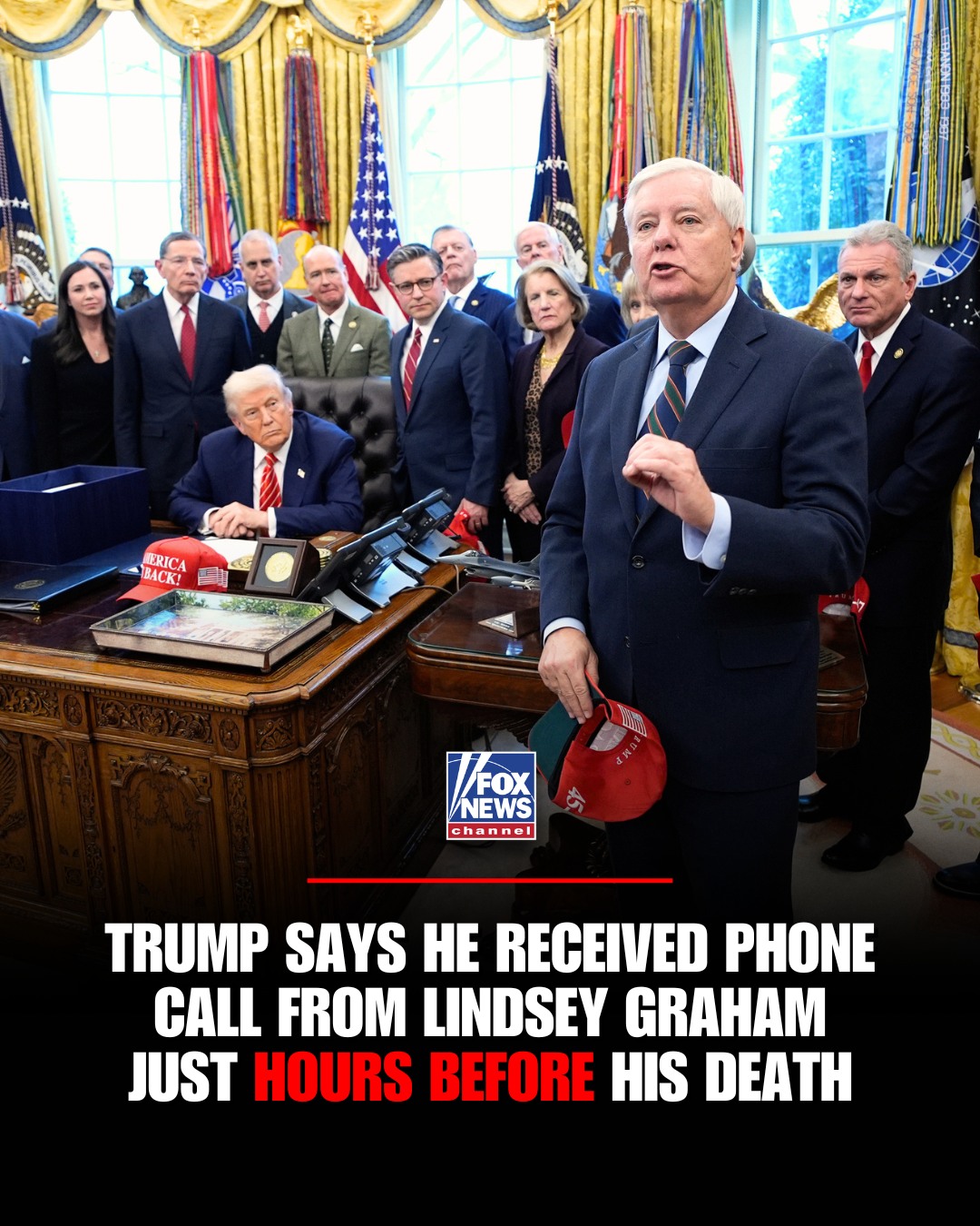 President Trump says he spoke with Sen. Lindsey Graham just hours before the South Carolina Republican's sudden death.

"He sounded great, actually. He said he was tired, but he wanted to pass the Save America Act. And I said, 'Well, we're going to get it done, Lindsey. We're going to get it done. I'll see you soon.' We thought maybe we might even meet today. And then that was it," Trump said.