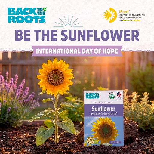 Hope can take root. 🌻

Today is the International Day of Hope - a UN-recognized reminder that hope isn't just a feeling. It's something we can plant, grow, and share.

The sunflower is its global symbol, and we're proud to be an official partner - our organic Sunflower Seeds are part of this year's Hope toolkit, and available at Walmart & The Home Depot.

Sunflowers follow the sun - yet when darkness comes, they turn toward each other. So tell us: who are you going to Be the Sunflower for, or who will Be the Sunflower for you?

Plant one. In your yard, a window box, a pot on the sill. Grow a little hope with us.

Learn more at internationaldayofhope.org with @ifredorg.

#BeTheSunflower #InternationalDayOfHope #IDOH #PlantHope #ShineHope #BackToTheRoots #SunflowerSeeds #OrganicGardening