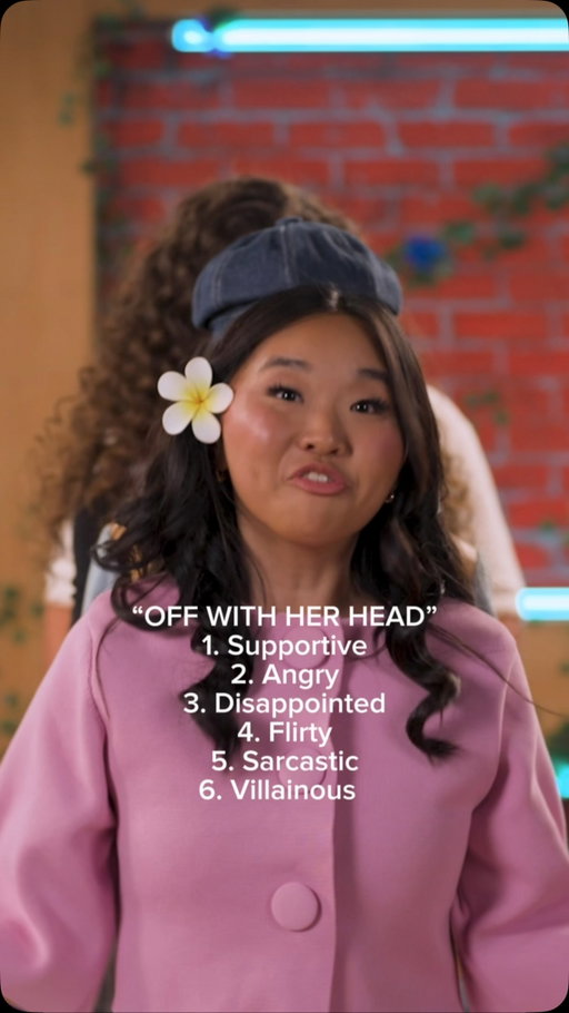 Off with her head challenge with the cast of Descendants Wicked Wonderland ❤️👑⏱️ #wickedwonderland #disneydescendants #descendants #disneychannel #kyliecantrall @disneydescendants @disneyplus @disneychannel