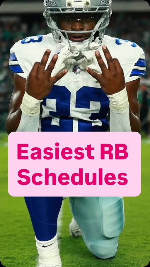 The easiest running back schedules for fantasy football #fantasyfootball #football #fantasyfootballadvice #fantasyfootballtips