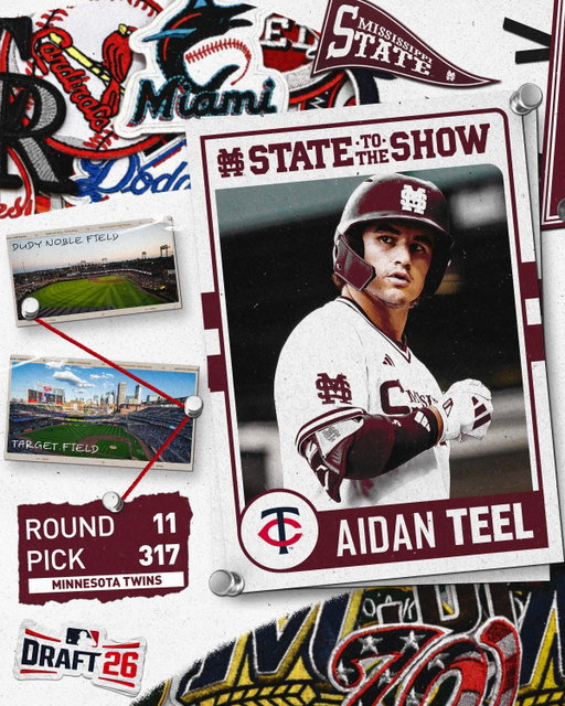 M-over-S ➡️ @twins 

Aidan Teel. 𝐃𝐑𝐀𝐅𝐓𝐄𝐃.

#StateToTheShow | @aidan_teel