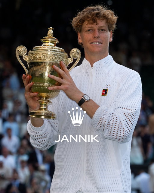 Congratulations @janniksin on your second consecutive victory at @wimbledon and a fifth Grand Slam® title. Another defining chapter in a remarkable journey. This crown is yours.
#Rolex #RolexFamily #Reachforthecrown