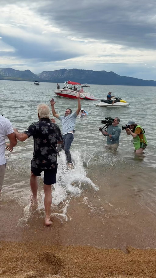 Mardy Fish jumps in the lake as the 2026 American Century Championship Winner! 🏆 #accgolf