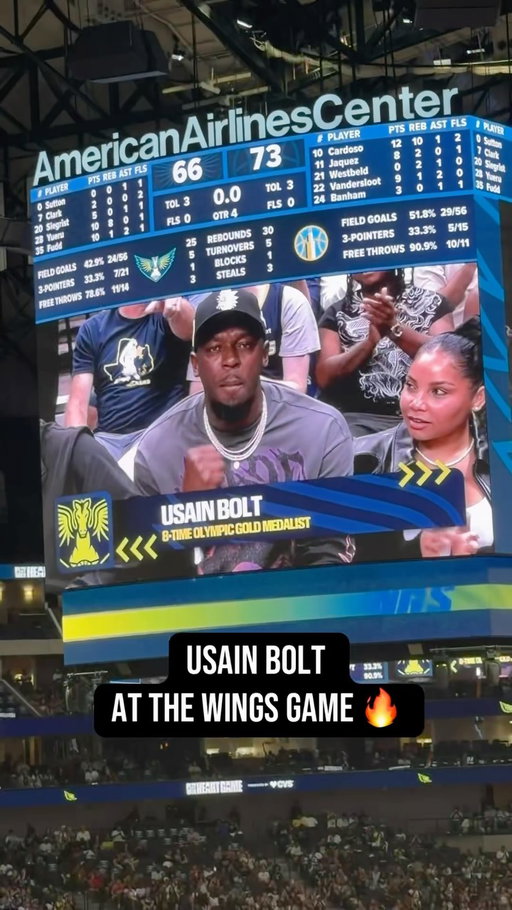 Usain Bolt is a big time #WNBA & #DallasWings fan ⚡️

#usainbolt | @att