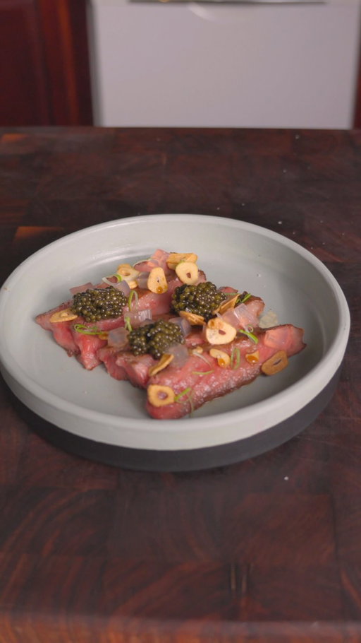 In honor of national caviar day I made a A5 wagyu tataki with a smoked dashi gelee topped with royal ossetra caviar. This was absolutely delicious!

A huge thank you to Imperia Caviar for the amazing Caviar Use code NIKO15 for 15 percent off! @imperiacaviar

All links are in my bio!

#caviar #wagyu #nationalcaviarday #fancy #cooking