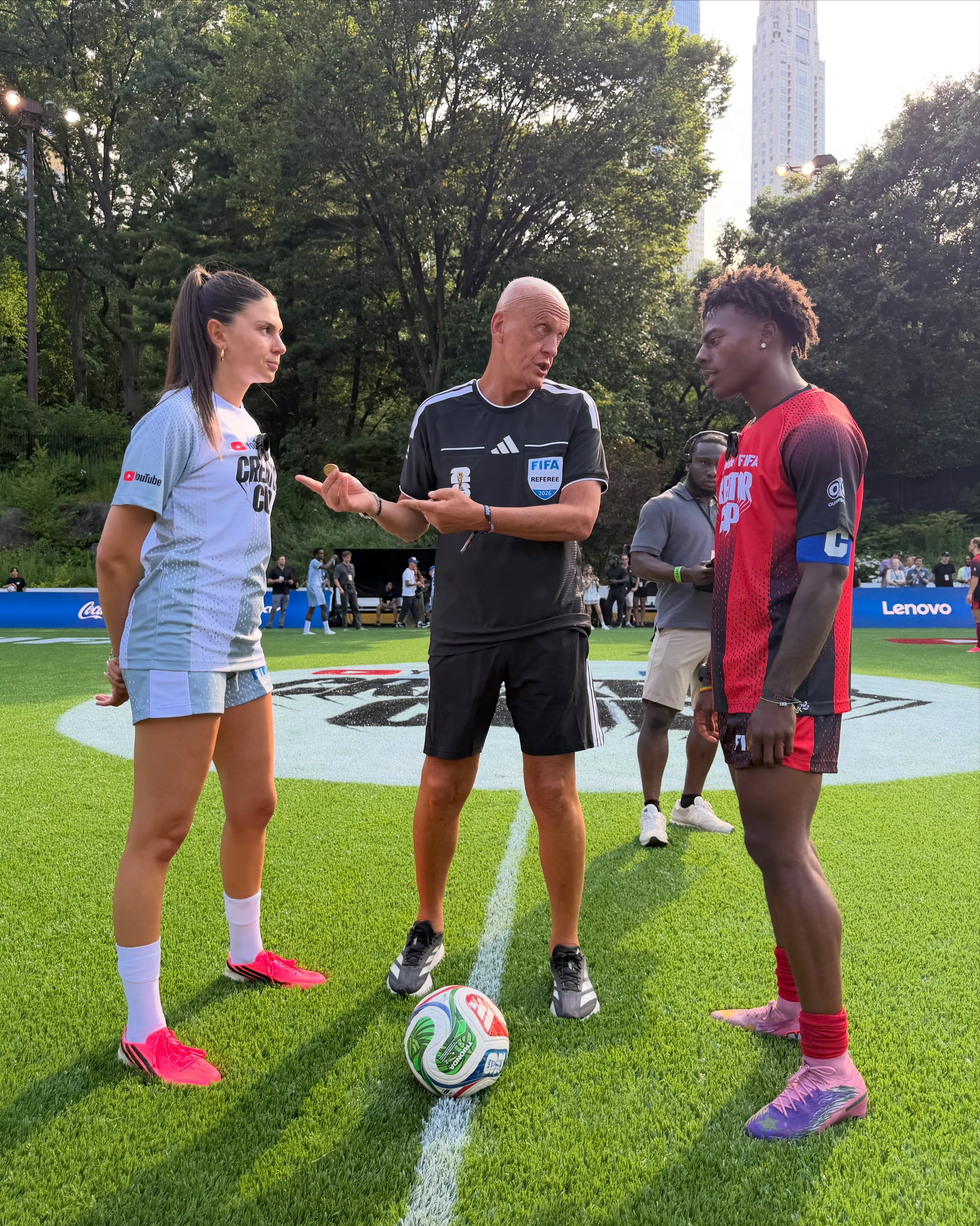 Here I was ready to play the first YouTube FIFA Creator Cup, in Central Park! Team Celine vs Team Speed, with legendary referee Collina, what a day.. 😍
Thank you @youtube for the amazing event! - advertising

Here I had an interview

Here we broke the trophy

Here I was posing with my enemy

Here I met some amazing fans

Here I was on the boarding

Here we scored a goal

Here you see my game face

Here we became friends again

Here I took a picture with my coach

Here you see the epic view

Here I was injured

Here I was back

Here you see the best team, but the best team doesn't always win

Here we took the last picture before kick-off

Here you can try to find me

Here I was happy to see Michiel, he was sad because we lost

Here Marlon was posing with the trophy, I didn't like it

Here I'm out, thanks for your amazing support & congrats to Team Speed. Next year it will be ours 👀