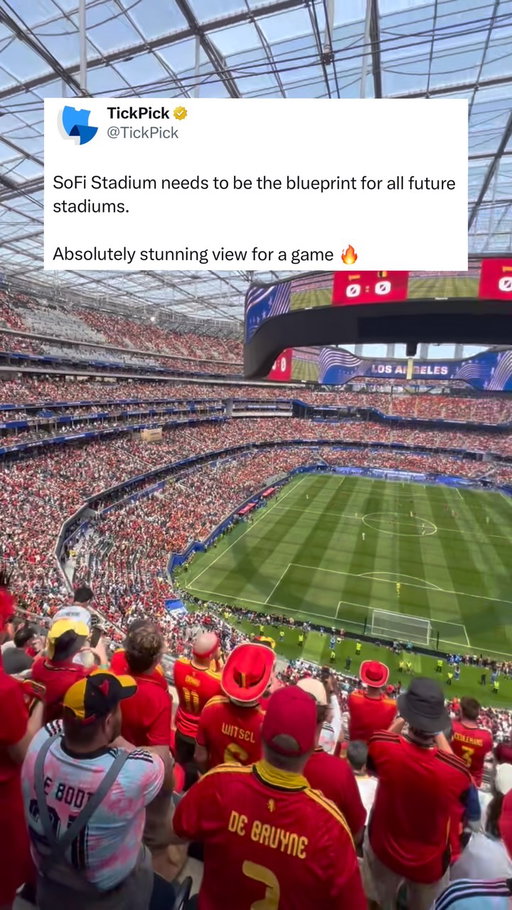 Nothing quite like watching a historic World Cup game with 70,492 other soccer fans 🔥 

Is SoFi the best stadium for hosting a WC game? 

#TickPick #worldcup #fifaworldcup2026#worldcup2026 #fifa