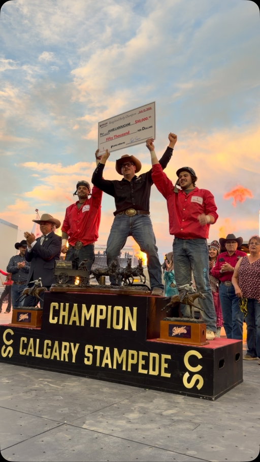And your 2026 Rangeland Derby presented by Play Alberta Champion is - Jamie Laboucane!