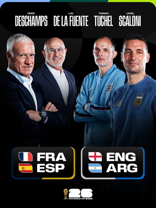 Final four coaches 🧠

#FIFAWorldCup