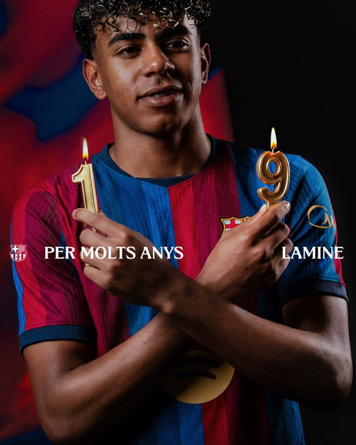 Happy birthday, Lamine Yamal 🥳🎂

Gaudeix del teu dia, Lamine 🎁
¡Muchas felicidades, Lamine! 🎉