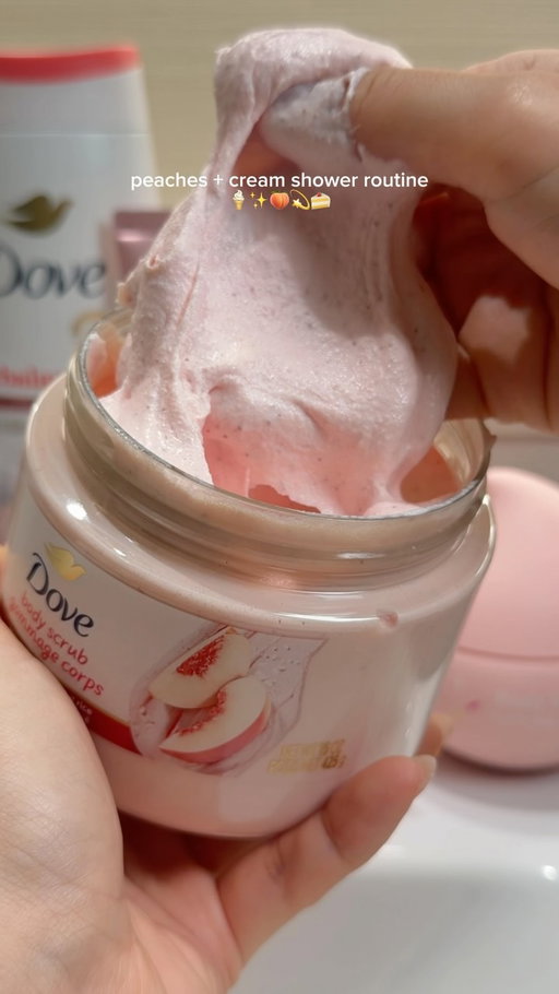 Peaches + cream shower routine 🍦✨🍑💫🍰 

I really want to do a peachy bath routine next hehe the fruity scents are so fresh and fun! 

@dove body wash and scrub 
@sundaebody body cream 
@phlur body mist 
@vaselineanz body lotion 
@cheekyglo exfoliating body glove

#showeroutine #showerproducts #bodycare #bodycareroutine bodycareproducts shower pamper how to smell good body wash body scrub body lotion body cream body mist showering shower time