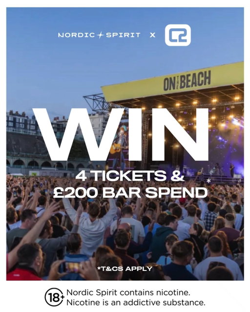 #AD | Attention: the group chat needs to see this 🚨
 
We’re giving you the chance to win 4 tickets and £200 bar spend for you and 3 friends to Concorde 2’s On The Beach after party in Brighton on Friday 24th July 2026.
 
All you have to do to enter:
1️⃣ LIKE this post
2️⃣ FOLLOW @nordicspirit_uk
3️⃣ TAG your crew
 
Main T&Cs:
	•	Prize draw is only open to existing tobacco or nicotine users aged 18+ who are residents of Great Britain.
	•	No purchase necessary to enter.
	•	One winner will be chosen at random to win 1x4 tickets and 1x£200 bar spend* for them and 3 friends at Concord 2, Brighton on 24.07.2026**. 
*Prize spend must include food, not just drinks.
** Prize will be deducted proportionately if fewer guests within the party attend, e.g. 2  guests = 2x tickets and £100 bar spend.
	•	Prize draw closes at 11.59pm on 19.07.2026.
	•	Winners will be contacted by DM 11:00am on 20.07.2026.
	•	Link to the full T&Cs in @nordicspirit_uk’s bio. 
 
#NordicSpirit #TobaccoFreeNicotine #NicotinePouches #NordicSpiritMoments
 
18+ Contains Nicotine. Nicotine is an addictive substance.