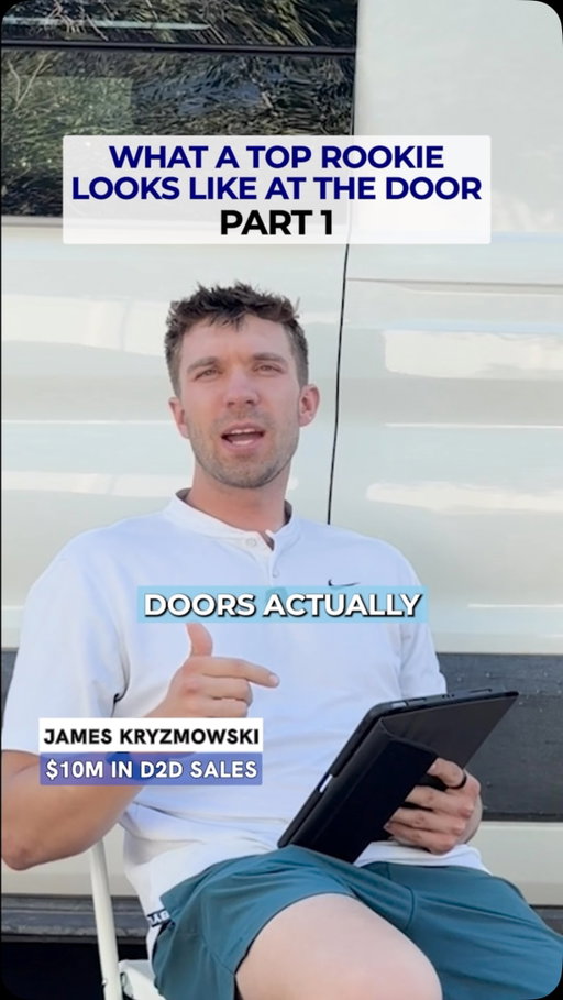 3 seconds at the door tell me almost everything. This is Part 1 of what I’m actually watching for.

Tenay’s energy and assumptive framing show up immediately, both good signs. The question lands, the homeowner gives her the opening, and she moves forward without hesitation. That decisiveness is a skill most new reps don’t have in week one.
The coaching point is the space between the answer and the quote. A quick pullback, one question that makes the homeowner lean in rather than feel pushed, turns a good interaction into a great one. Assumptive is right. Slightly slower to the close would be better.

3 seconds told me she’d close. The details tell me how much better she can get.

Like and follow, Part 2 is coming.