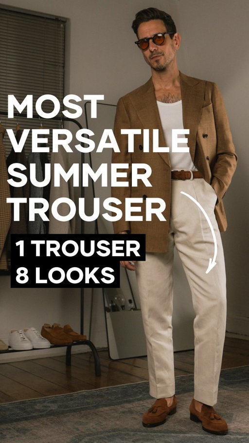 The most versatile pair of trousers for summer are probably already in your closet. Nothing beats a simple pair of cream or off white chinos for versatility. You can dress them all the way from casual to formal and they will look amazing in both! These 8 outfit ideas can get you started, but really there are so many menswear looks you can achieve with these. 

These aren’t just the best trousers for summer. This may be the best pair of trousers for any men’s wardrobe regardless of your style. 

#capsulewardrobe #mensfashiontips #menswear