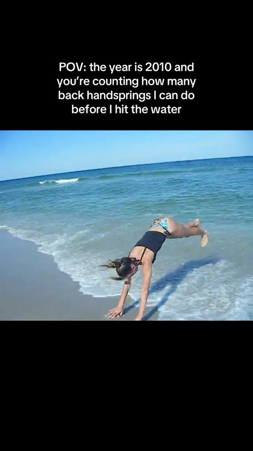 I wonder if I could still do a singular back handspring without seeing stars 😂 @megan_rotonda