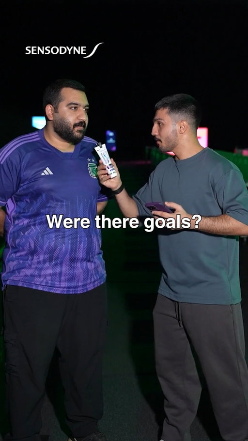 ⁨	كيف تعرف عليها؟ 🤔

طلبنا من الجماهير اختيار لحظة كروية لا تُنسى، والإجابات كانت في الموعد! ⚽️

 سنسوداين كلينيكال ريبير

​يبدأ بترميم الأسنان الحساسة في 2 دقيقة
‪@sensodynegulf