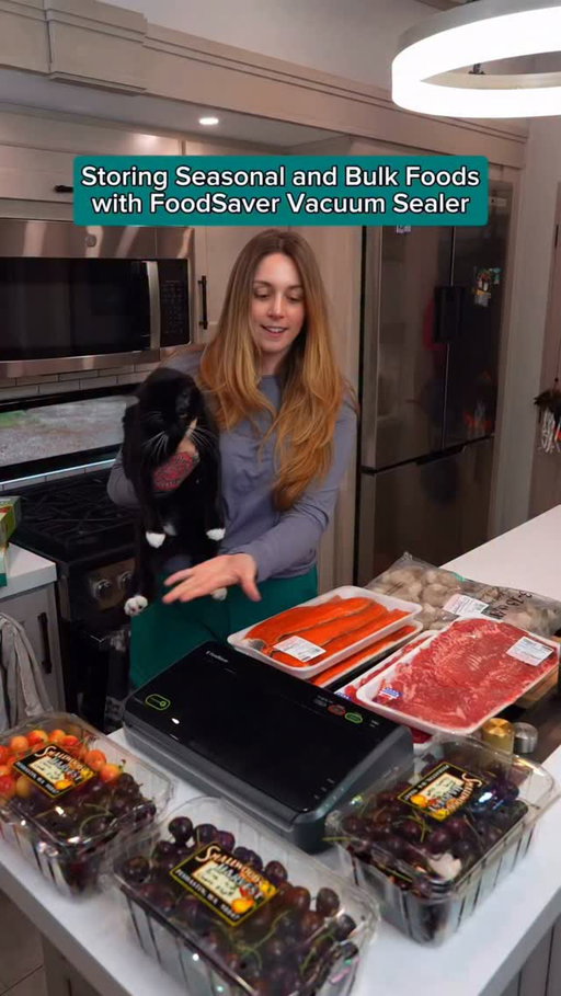 #ad #FoodSaverPartner Buying in bulk has been one of our favorite ways to save money on groceries and the FoodSaver Vacuum Sealer makes it easy to preserve everything while it’s at its freshest. 

We portion out meat, seafood, and seasonal produce from local farm stands so nothing goes to waste and we always have high-quality ingredients ready to go. It’s made meal prep so much easier and helps us stay organized throughout the week!

We even froze a bunch of local cherries so we could enjoy homemade cherry cobbler long after the season ends. 🍒

If you’ve been thinking about ways to make your groceries last a little longer, this has been such a helpful addition to our routine!