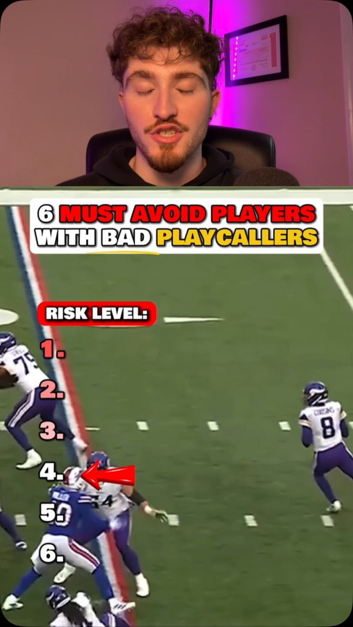AVOID these playcallers in fantasy football 💀 #fantasyfootball #fantasyfootballdrafts