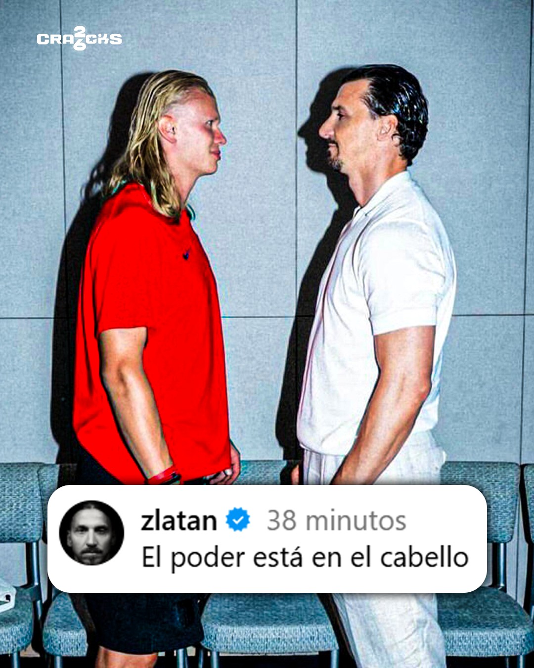 EL CABELLO ES CLAVE 🗿🪮

😂 Zlatan Ibrahimović compartió una foto junto a Erling Haaland y lanzó una curiosa teoría:

💬 "El poder está en el cabello." 👀⚽️