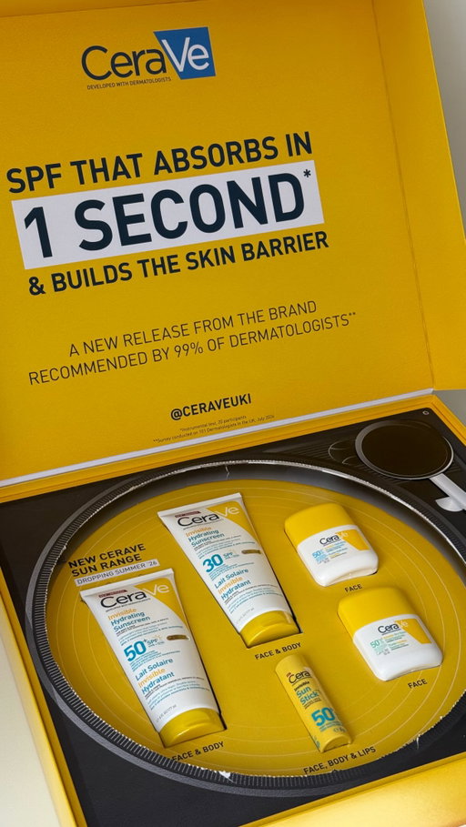 it’s competition time! 📣 follow us for a chance to win a CeraVe spf pr box including 5 full size CeraVe spf products 🤞☀️ how to enter: 

☀️ follow the @ceraveuki account 
☀️ like this post 
☀️ leave a comment on this post 

good luck besties!! 👀

*T&Cs apply UK [& ROI] residents aged 18+ only. Entries open 17:00 13/07/26 until 23:59 19/07/26. For your chance to win a CeraVe UK SPF PR Box including 5 full-size SPF CeraVe products: 1x full size Invisible Hydrating Sunscreen SPF 50, 1x full size Invisible Hydrating Sunscreen SPF 30, 1x full size Invisible Hydrating Fluid Sunscreen SPF 50, 1x full size Invisible Dr Touch Fluid Sunscreen SPF 50, 1x full size Invisible Sun Stick SPF 50+. To enter: 1. Follow @ceraveUKI on Instagram. 2. Like this competition post on Instagram 3. Leave a comment on this competition post on Instagram. Full T&Cs: Terms and Conditions. Promoter: CeraVe a trading division of L’Oréal (U.K.) Limited, Gateway Central, White City Place, 187 Wood Lane, London, W12 7SA.