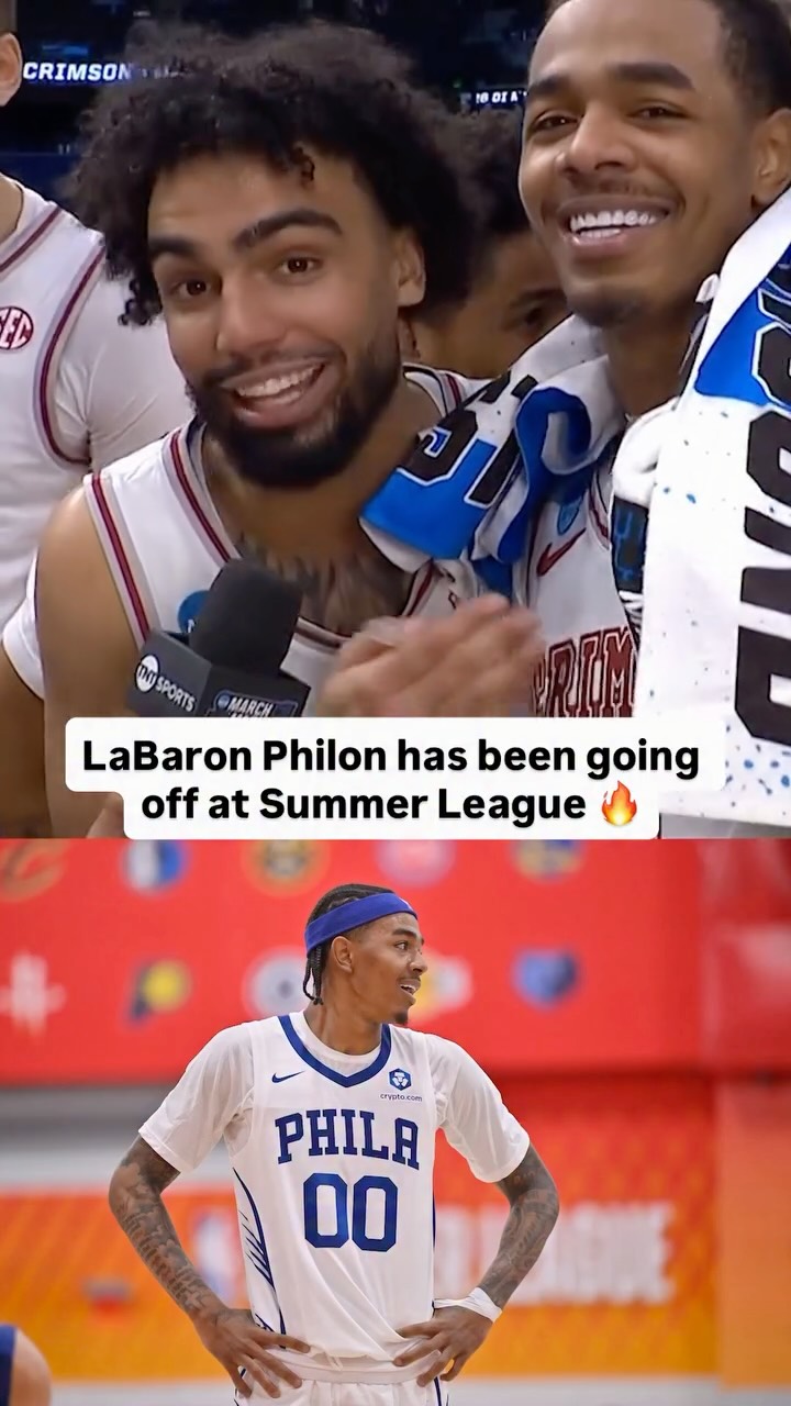 Sixers guard LaBaron Philon has been cooking so far at Vegas Summer League 🔥 @marchmadnessmbb