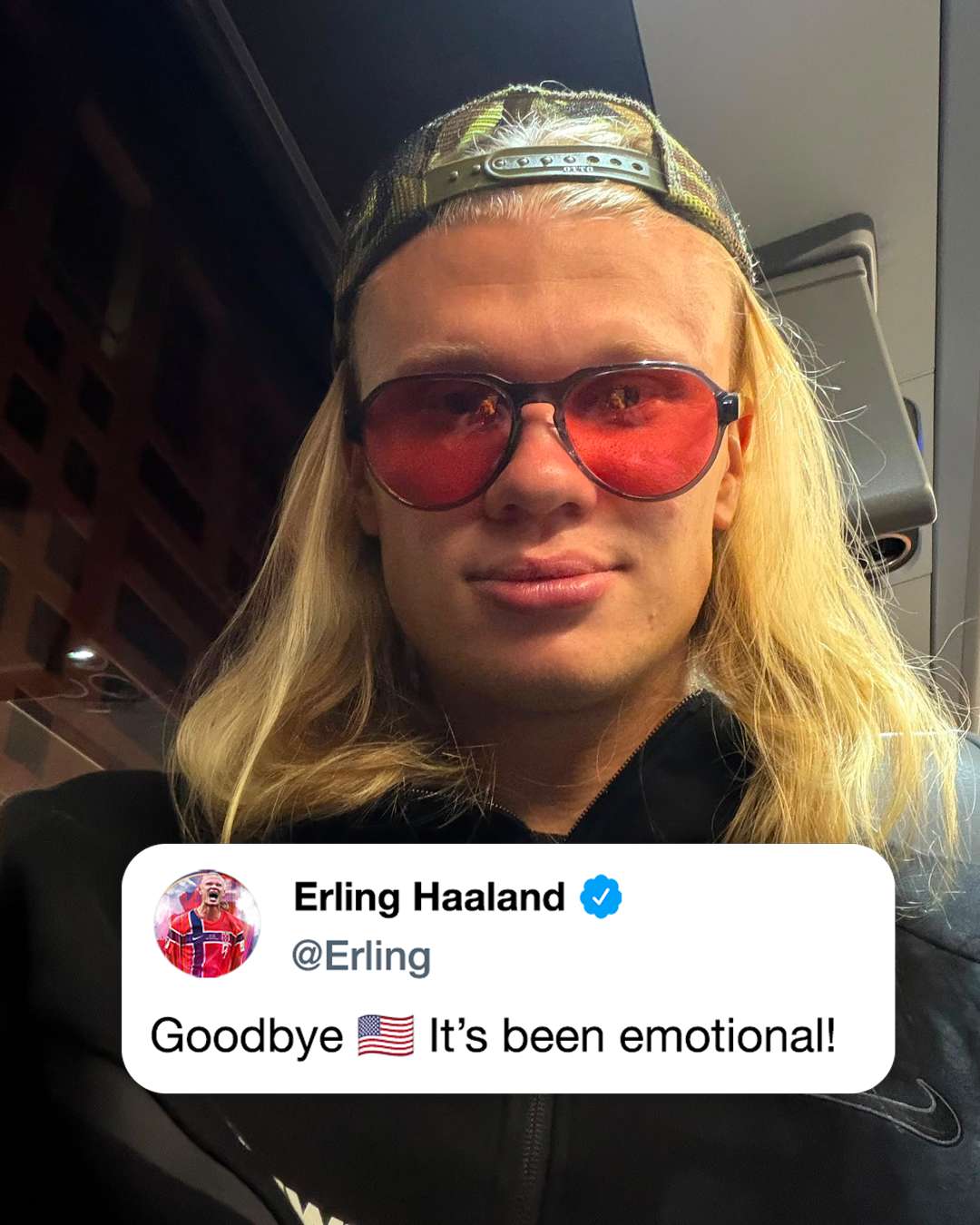 Erling Haaland says goodbye to the United States after an incredible World Cup run for Norway 🇳🇴👏

He definitely left his mark 🤣🔥