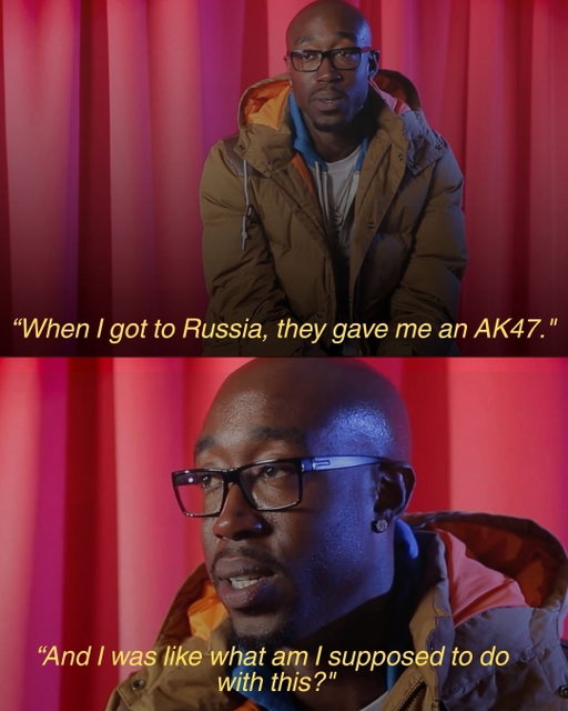 When Freddie Gibbs traveled to Russia for a tour, his promoter gave him an AK-47 assault rifle to keep at all times. 

Terrified of getting caught and ending up in a foreign prison, Gibbs asked what he was supposed to do with it. The promoter simply waved off his concerns and insisted, “No, no, no. You are ‘Gangsta Gibbs,’ you need to have this.” 

Gibbs ended up carrying the military rifle with him everywhere he went for the duration of the tour.