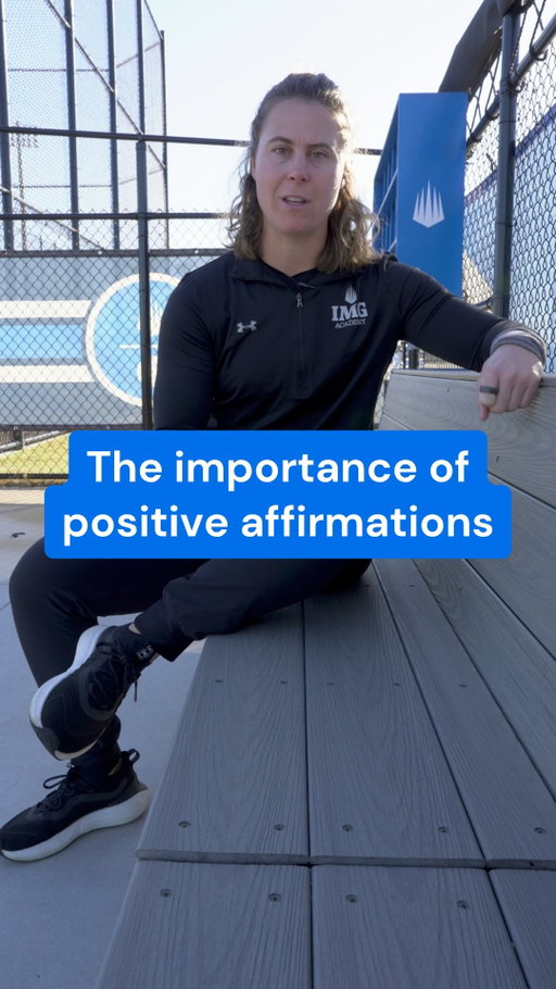 Be a goldfish...

Positive affirmations are a great way to lock in a use a mental reset to move on and make the next play. Learn from IMG Academy Softball Coach, Sara Haefeli, some of her favorite ways to implement positive affirmations into your daily routine. 

Looking to up your mental game? Check out IMG Academy Essentials to get all the resources you need to improve your mental performance. Anytime. Anywhere. Available for 1 year to all premium NCSA members.

Head to @imgacademyplus to learn more or check out our link in bio to start an NCSA profile today!