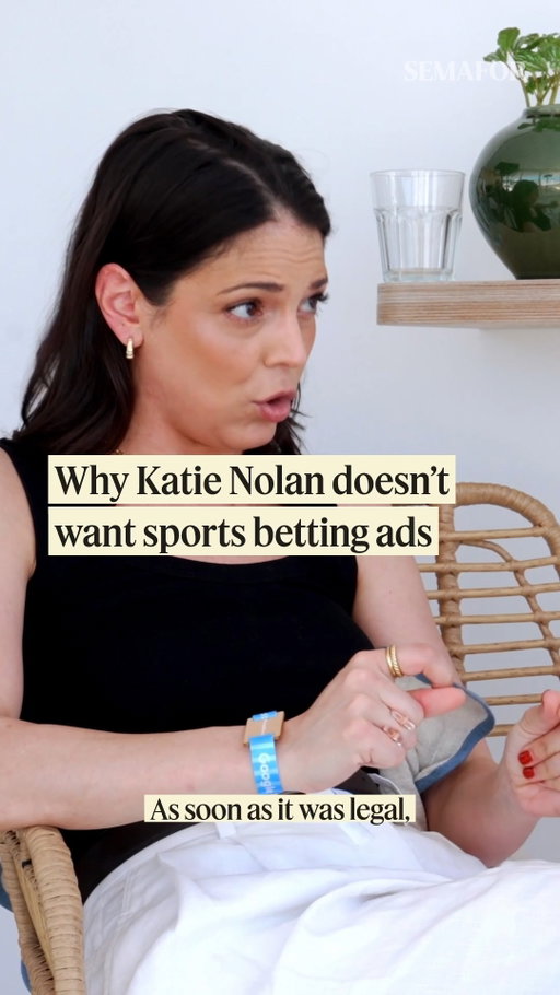 "As soon as it was legal, everything became gambling."

@natiekolan tells @maxwelltani and @semaforben why she hosts a sports podcast without betting ads.

Listen to the full interview on Mixed Signals from Semafor Media wherever you get your podcasts, or watch it on YouTube.