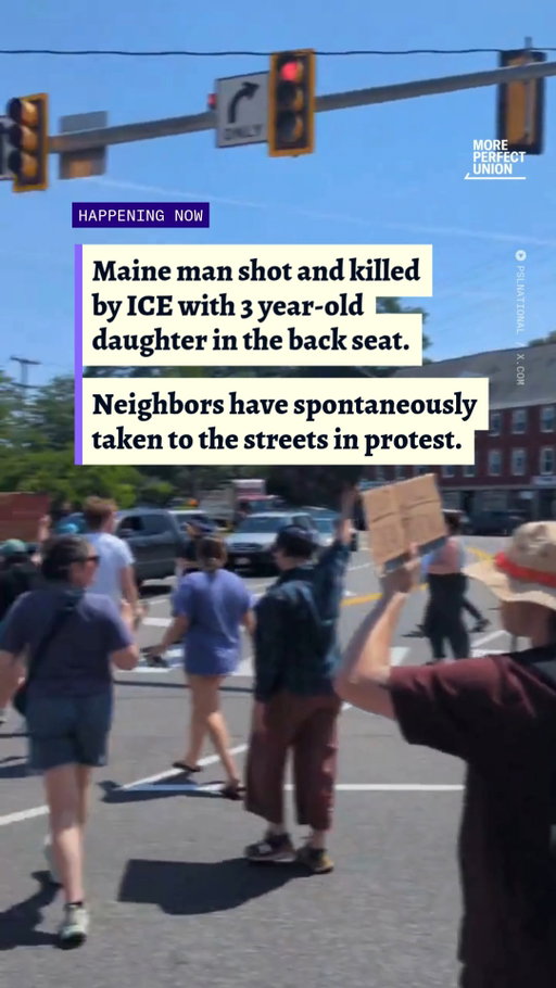An eleventh person was just killed by immigration agents in our streets under the second Trump administration. This is a developing situation.

At 8 a.m. this morning ICE shot and killed someone in their car in Biddeford, Maine.  The victim has been identified as a 26-year-old man from Colombia who, according to the Maine Immigrant Rights Coalition, was authorized to work in the United States. This is the latest senseless killing by Trump's immigration enforcement, following killings in Houston, Minneapolis, and elsewhere.

The White House and Republican majority in congress have injected an unprecedented amount of tax dollars into ICE. With their bloated budget, Stephen Miller and Trump have pivoted ICE and DHS away from the border and into city streets – breaking into homes, smashing car windows, and illegally murdering working people on American soil.