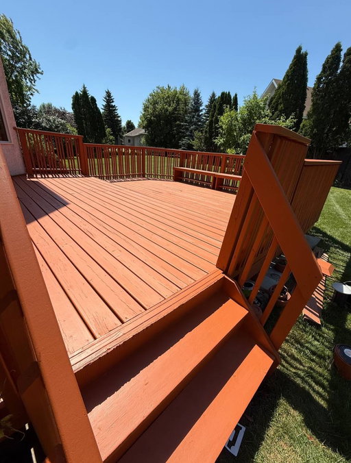Gorgeous new stain for this deck for these sunny summer days ahead 💛

If you’re looking to refresh your outdoor space give us a call to book your free estimate 📱 204 452 3633! 

#deck #outdoor #paint #new