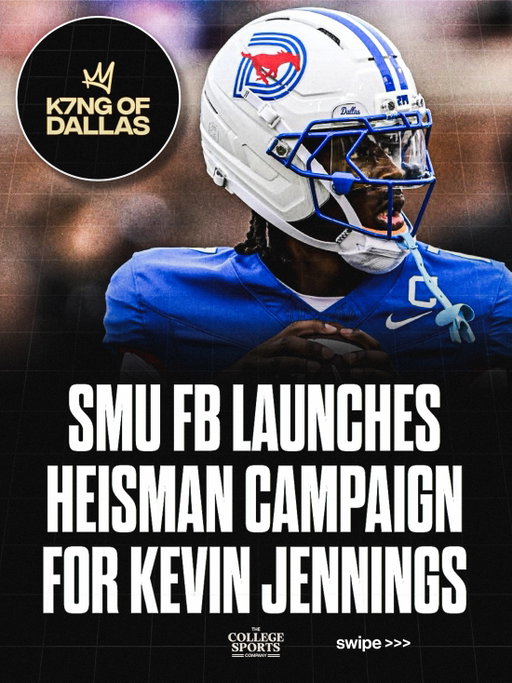 SMU Football has launched a Heisman campaign for Kevin Jennings 👀🏆 

K7NG OF DALLAS 👑 

(via @smufb) 

#smu #heisman #football #cfb #collegefootball
