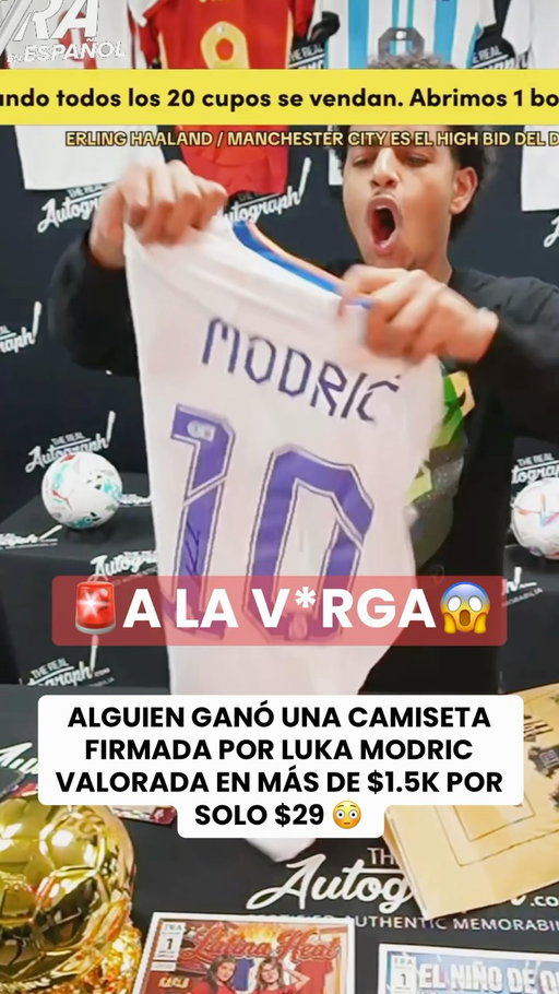 😱 LUKITA POR SOLO $29 ⁉️😳 | ALGUIEN GANÓ UNA CAMISETA FIRMADA DE LUKA MODRIC VALORADA EN MÁS DE $1.5K+ FOR SOLO $19 EN NUESTRO LIVE 😱 (Via/@TRAenESPANOL TikTok Live) #realmadrid #lukamodric #tiktoklive #livebreaks #livehighlights