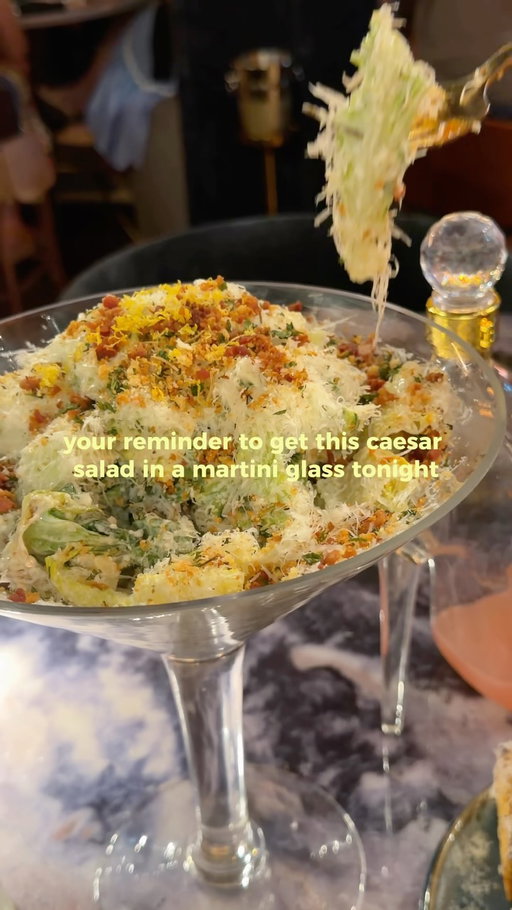 It’s Tuesday which means it’s girl dinner night @v_modernitalian_usa !! 🤭

On Tuesdays, V Modern Italian serves the Ciao Bella Girl Dinner for $45 for two!! The food is great and a great value for two! 

It includes…
🍸 caesar martini (the salad. in a martini glass. huge)
🍋 limoncello burrata
❤️ marinara meatballs
🥖 rosemary focaccia + alfredo dipping sauce

Add the batched cocktail in a giant heel if you’re being extra tonight (recommended!!) 🥂

Make sure you’re following @lilymurban for more Charleston recs if you love this 🫶🏻

#girldinner #charleston #charlestonfoodie #charlestonitalian #charlestonsc