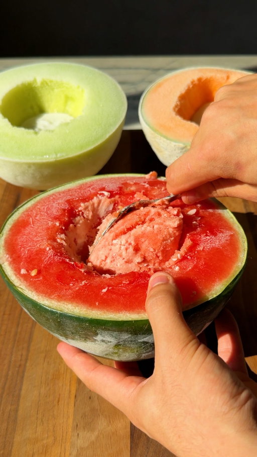 Two Ingredient Melon Ice Cream is exactly as delicious as it looks on the internet. Coconut milk is the way to go and topping it with lime juice and tajin is a perfect final touch…although that makes it four ingredients! 

#recipe #watermelonicecream #easydessert #icecream