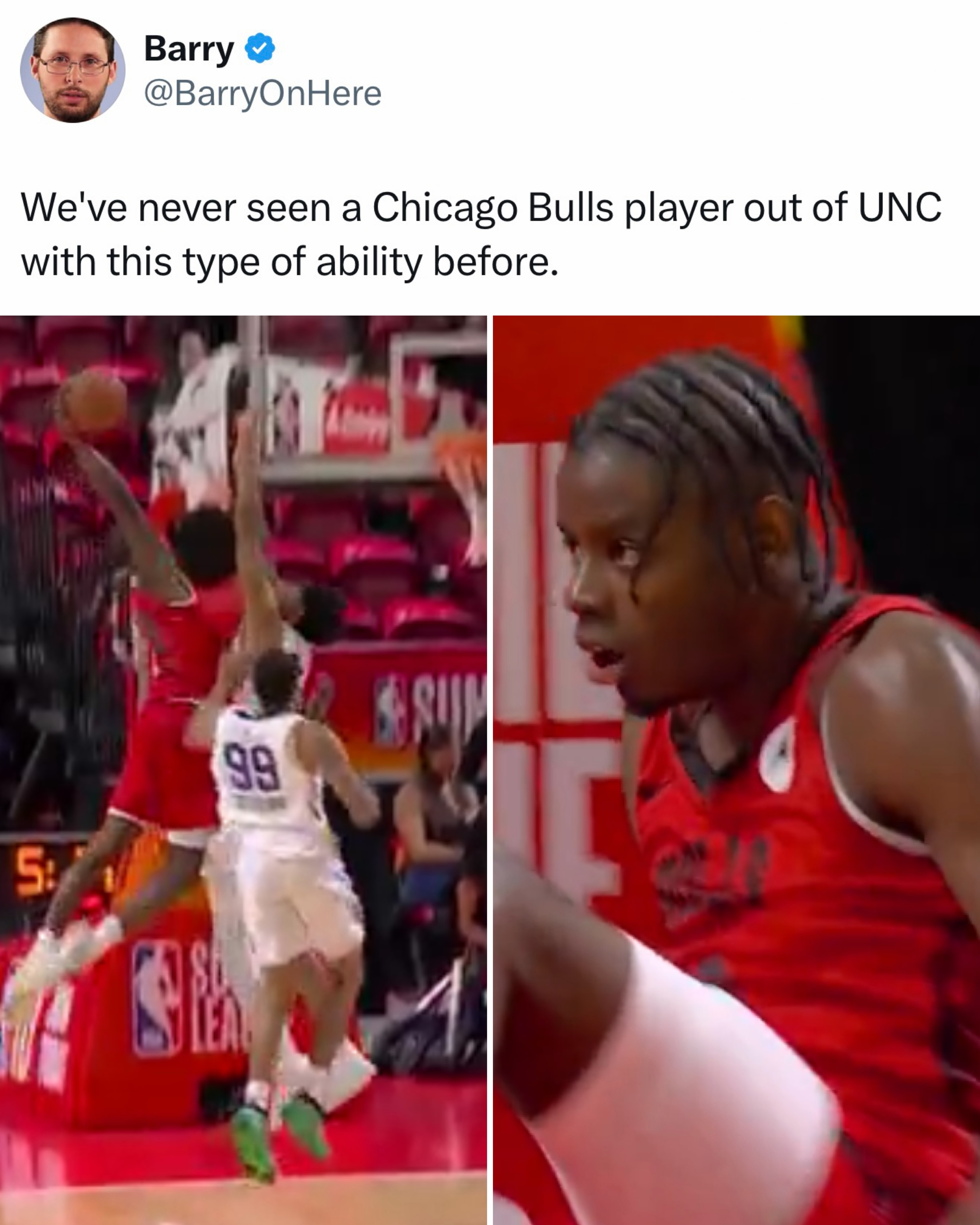 Caleb Wilson really might be HIM 😳 His athleticism is crazy.

I hope Barry is trolling 🤣 (via BarryonHere/X)