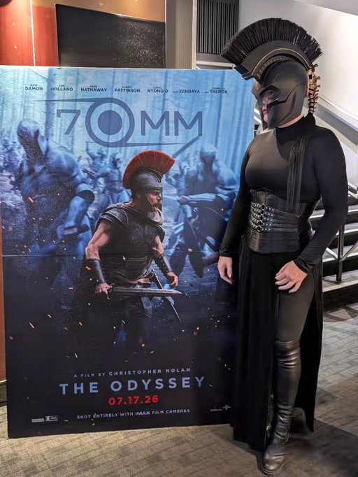 Yes it was everything I wanted ... Now go watch it for yourself! 

Huge thank you to @bay_street_video for the tickets to last night's screening of @theodysseymovie and as always thank you @universalpicturescanada for hosting this viewing! 

As always the Screening Squad showed up on theme and I even got to debut Aggie ... my new helmet! 

A thank you to @hashtagperpetuallynerdy for snapping some shots of last night's look ... even though the lighting was nobody's friend 🤣

Helmet files: @do3d_com

#odyssey #odysseymovie #christophernolan #screeningsquad #universalstudiosca