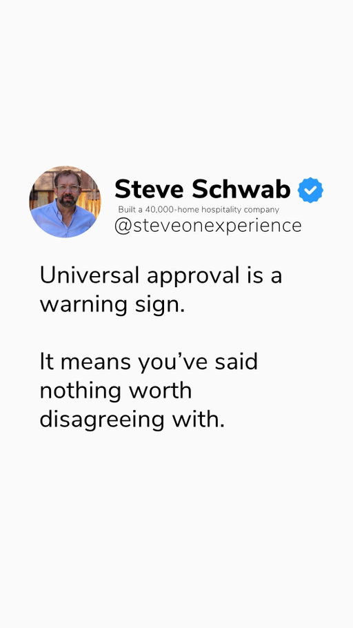 Universal approval is a warning sign. 

If you try to build a brand or a business that appeals to absolutely everyone, you end up with something completely generic.

True enterprise durability requires an unshakeable identity. When you stand firmly by your operational standards and core values, you will naturally create friction. That friction is a filter, it pushes away misalignment while cementing deep, long-term trust with the exact people you want to serve. #CompanyCulture #LeadershipMindset #BrandIdentity #BetterNotBigger
