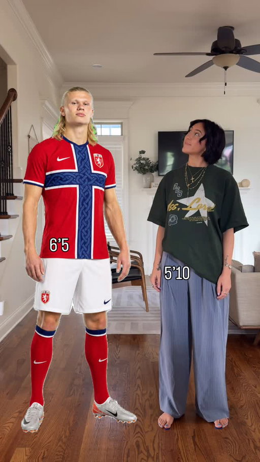 How tall is Erling Haaland #fifa #tall 

The most interesting player in the 2026 World Cup? Hey @erling nice?