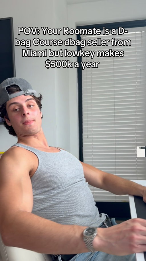 Bro lowkey makes hella bread tho 🤣🤣 #courseseller #miami #dbag