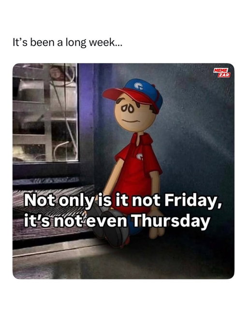 The longest week somehow always ends up being Wednesday 😭

This meme perfectly captures that feeling when the week feels like it should already be Thursday or Friday, only to realize it’s still Wednesday. Somehow the middle of the week always drags the most, making it feel like time has completely stopped while the weekend is still painfully far away.

That is exactly why this format has become so relatable online. Everyone has had that moment of checking the calendar, convinced the week must be almost over, only to find out there are still several days left. Wednesdays have unofficially earned the title of the longest day of the week, and the internet seems to agree.
