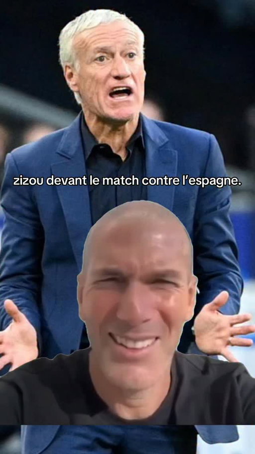 zizou devant le match face à l’espagne.