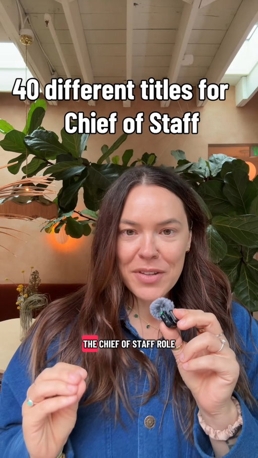 Chief of Staff work is happening under more than 40 different job titles.

And yours might be one of them. 👀

Here’s the truth:

The CoS title looks different everywhere, but what matters most is the work.

Want to formalize your role? Build your title like this: [Level] + [Function]

➡️ Example: “Director of Strategic Initiatives”

👇 Drop your title in the comments.

Are you already doing CoS work without the title to match?