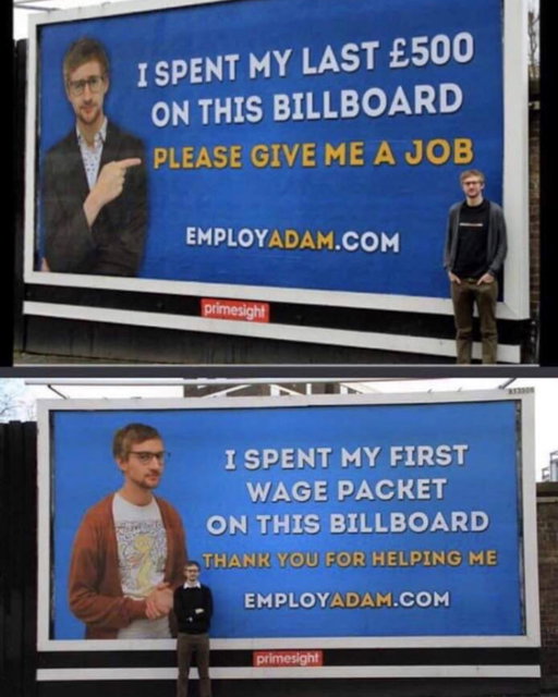 Adam was subsequently employed.