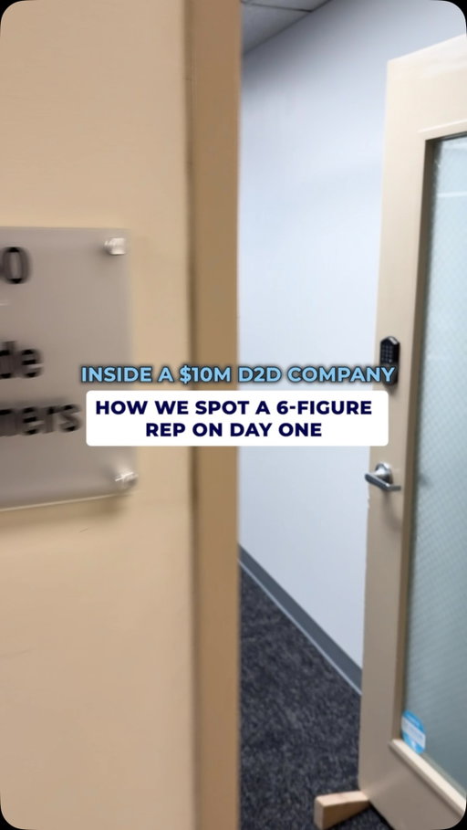 The rep who makes six figures this summer is already in the room. Here’s how I know which one it is before training even starts.

They’re not the loudest. They’re not the most confident talker. They’re the ones treating day one like it already costs them something. Gear ready, eyes forward, asking questions before anyone tells them to. That rep in the blue cap holding his gloves on the first day of onboarding isn’t an accident; that detail shows up in everything else.

Six-figure reps self-identify early. Your job as a manager is to stop missing it.

What does your day one look like when you walk into a new opportunity?